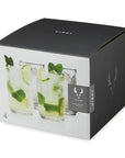 Deco Beau Crystal Highball Glasses - Set of 4