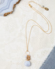 Blue Lace Cluster Necklace