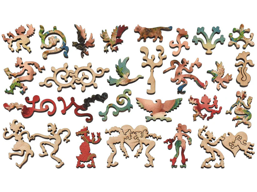 Cupid Garden Party Wooden Puzzle