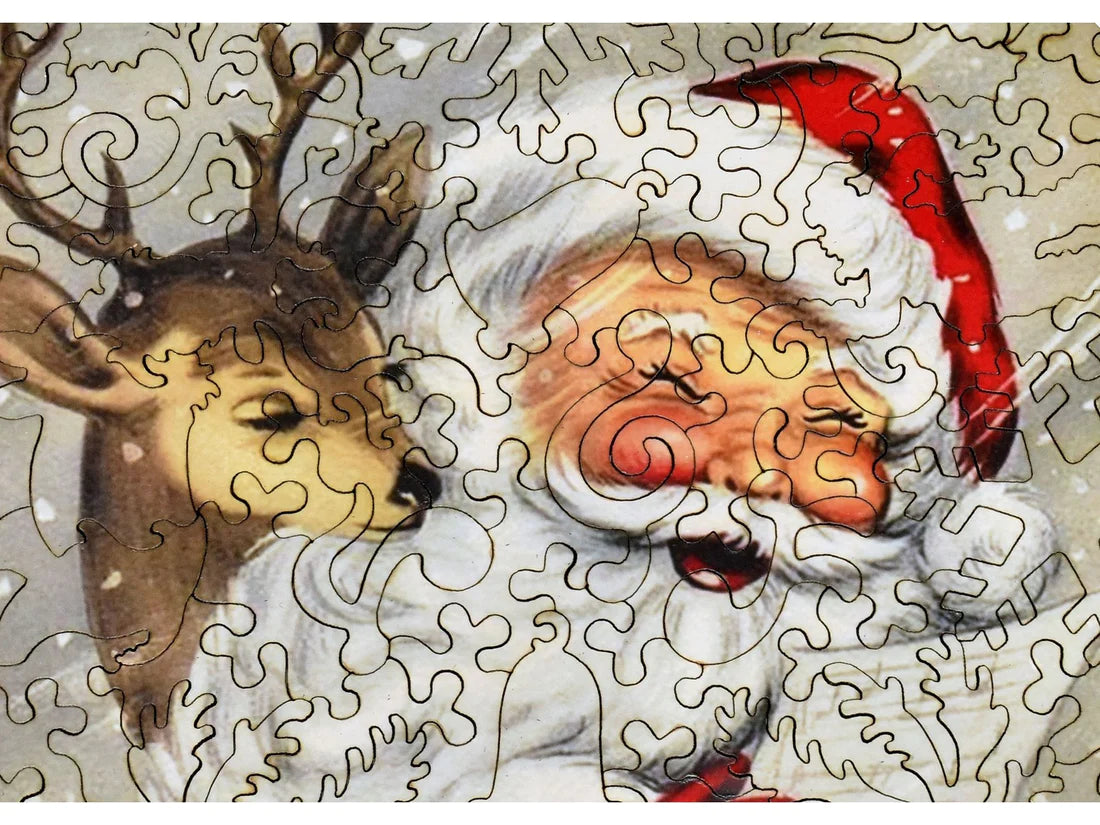 Deerful Santa Wooden Puzzle