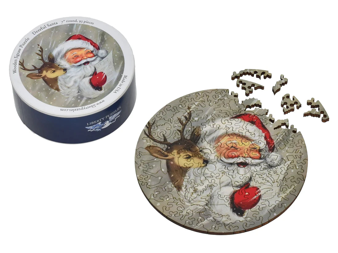 Deerful Santa Wooden Puzzle