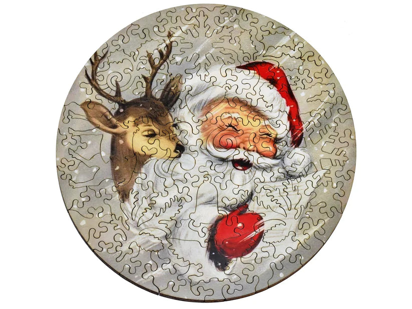 Deerful Santa Wooden Puzzle
