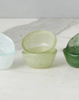 Green Glass Pinch Pot Set