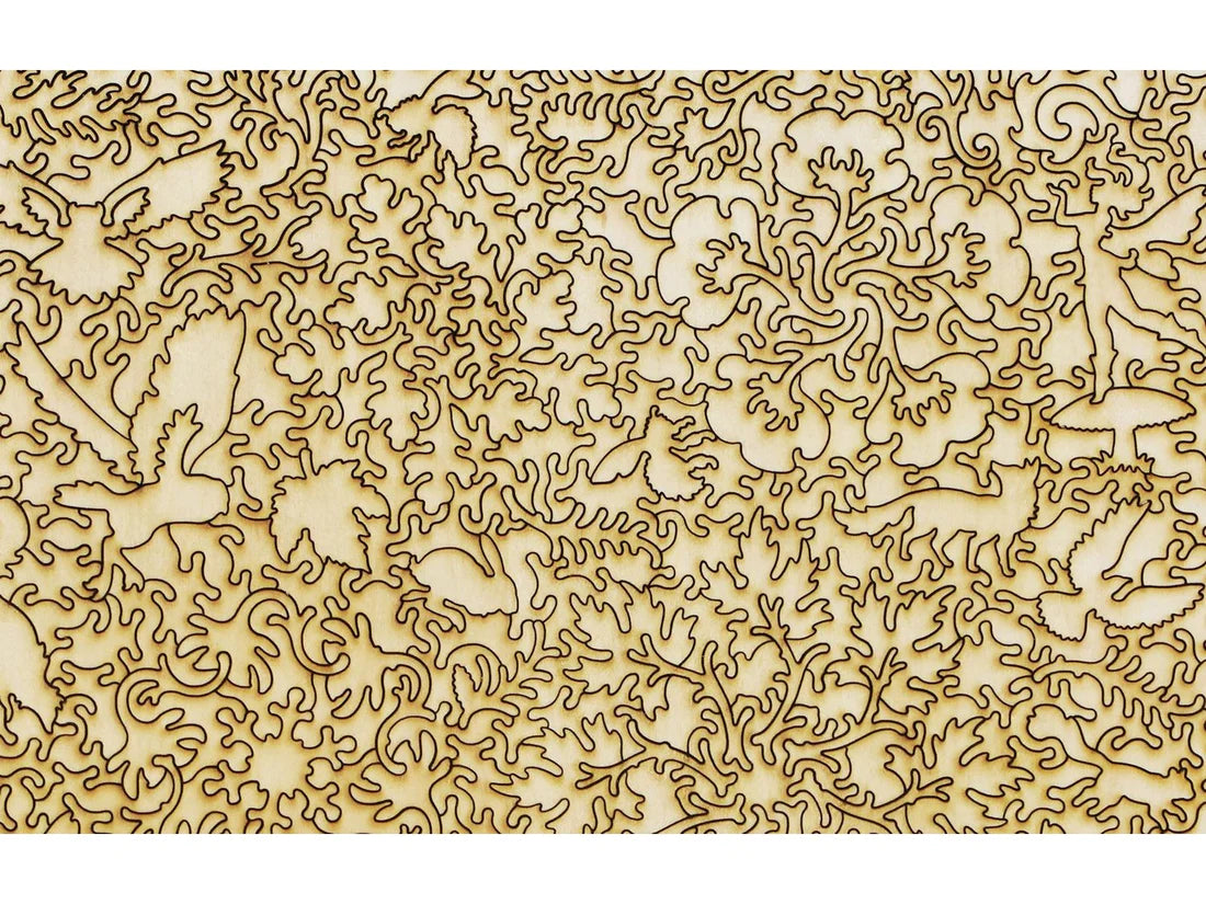 Owl &amp; Woodland Flowers Wooden Puzzle