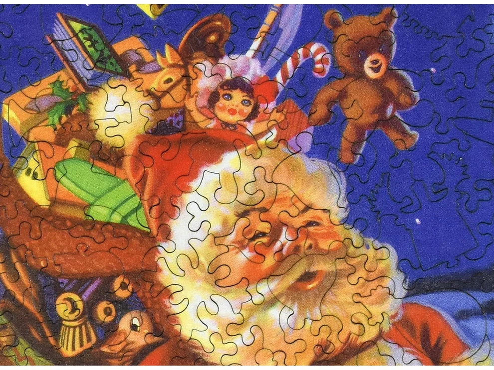 Santa's Toboggan Ride Wooden Puzzle