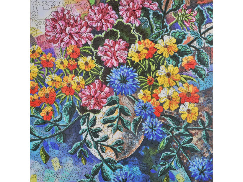 Summer Geraniums Wooden Puzzle
