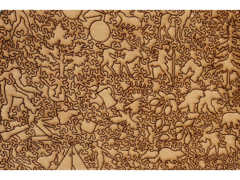 Tent Camping Wooden Puzzle