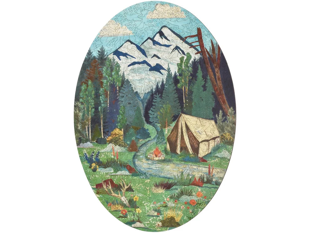 Tent Camping Wooden Puzzle