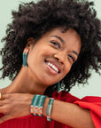 Ava Colorblock Fringe Earrings