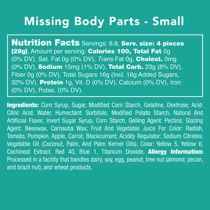 Missing Body Parts Halloween Gummies