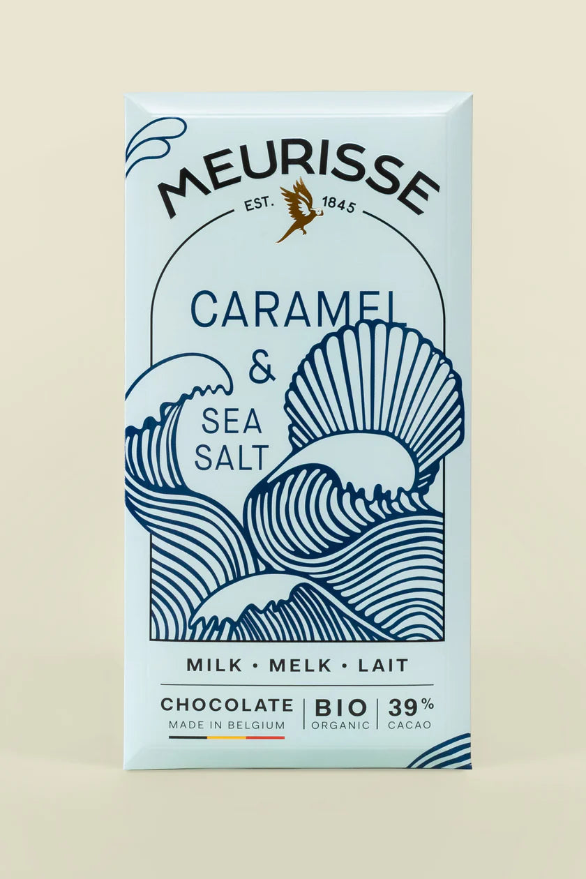 Meurisse Milk Chocolate Tablet with Caramel &amp; Sea Salt