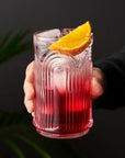 Deco Beau Crystal Highball Glasses - Set of 4