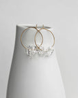 Boho Quartz Chip Hoops