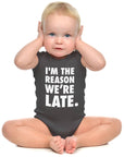 I'm The Reason We're Late Onesie