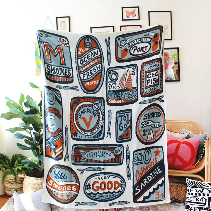 Sardines Knit Blanket