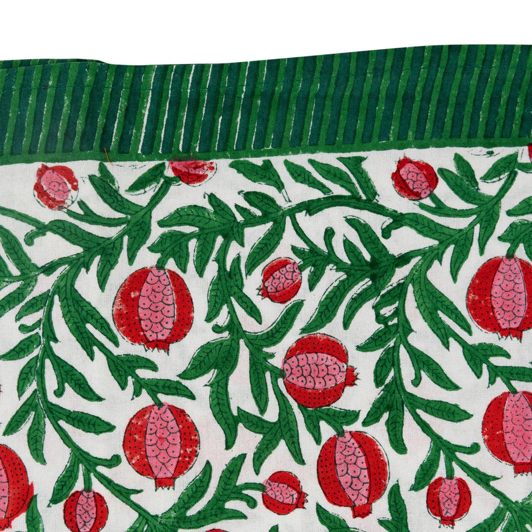 Block Print Holiday Tablecloth