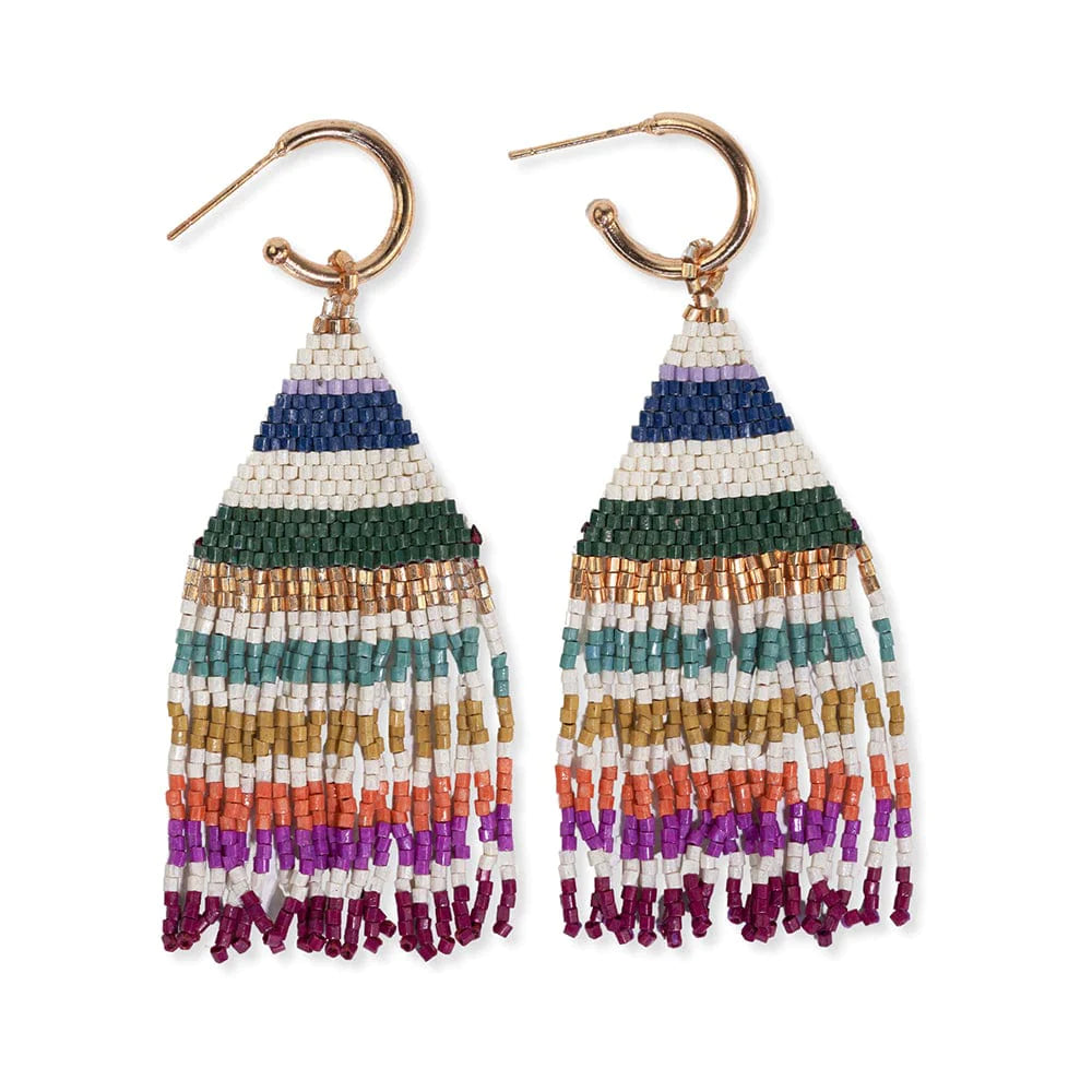 James Mini Hoop Fringe Earrings
