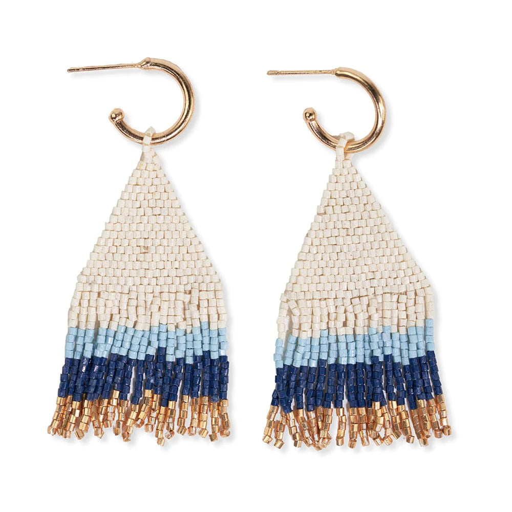 James Mini Hoop Fringe Earrings