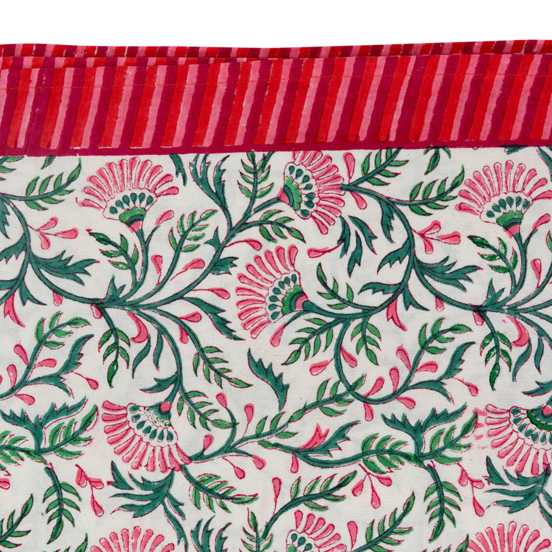 Block Print Holiday Tablecloth