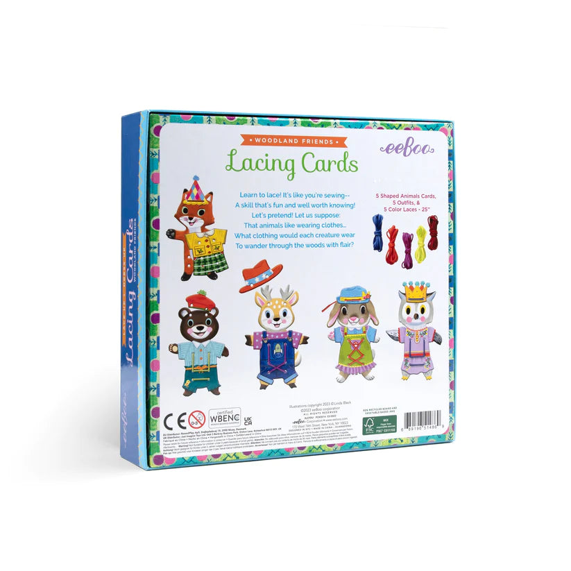 Woodland Friends Dress Up Lacing Cards
