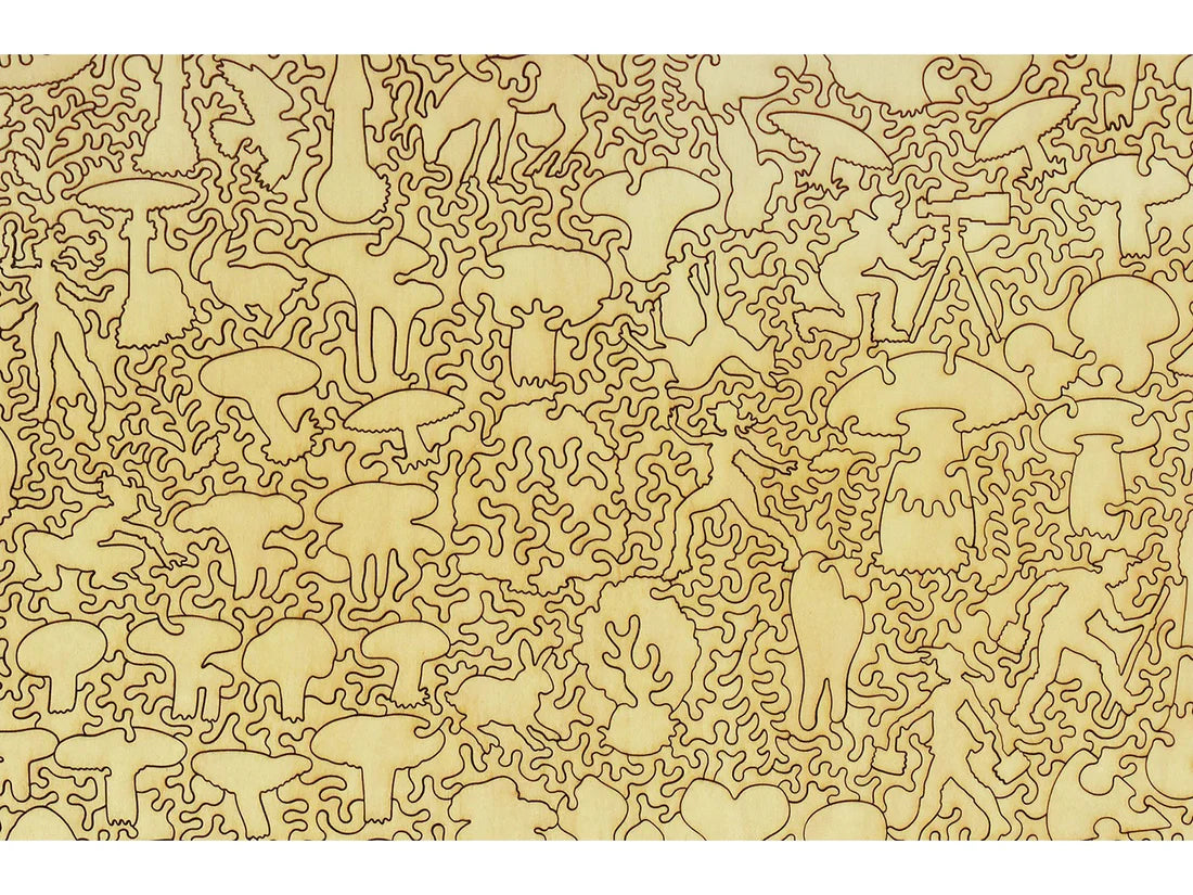 Mushrooms Wooden Puzzle