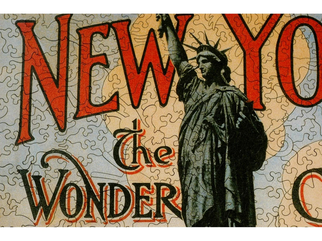 New York the Wonder City Wooden Puzzle