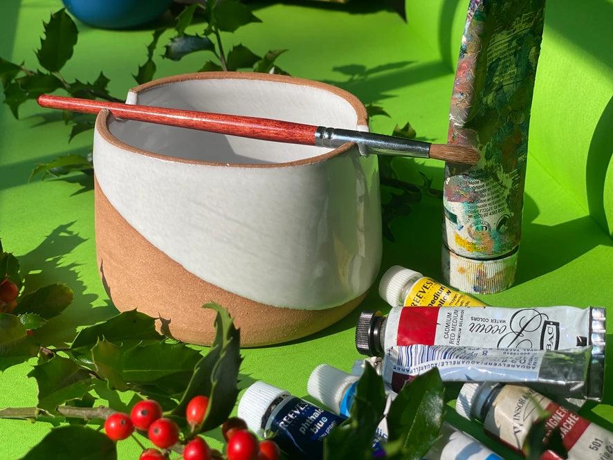 Ceramic Paint Rinse Cup – Red Orchard