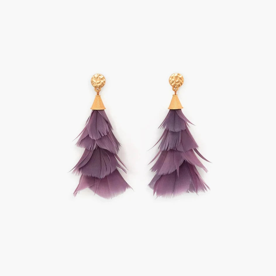 Gault Feathered Chandelier Earrings