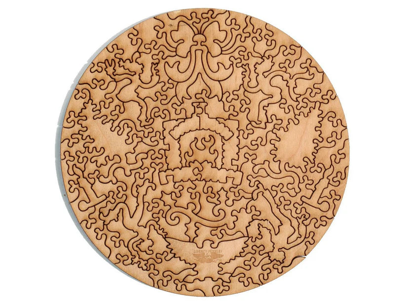 Pinecone and Pomegranate Wreath Wooden Puzzle