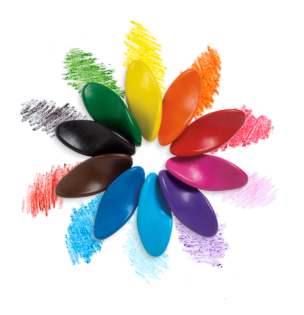 Left Right Ergonomic Crayons