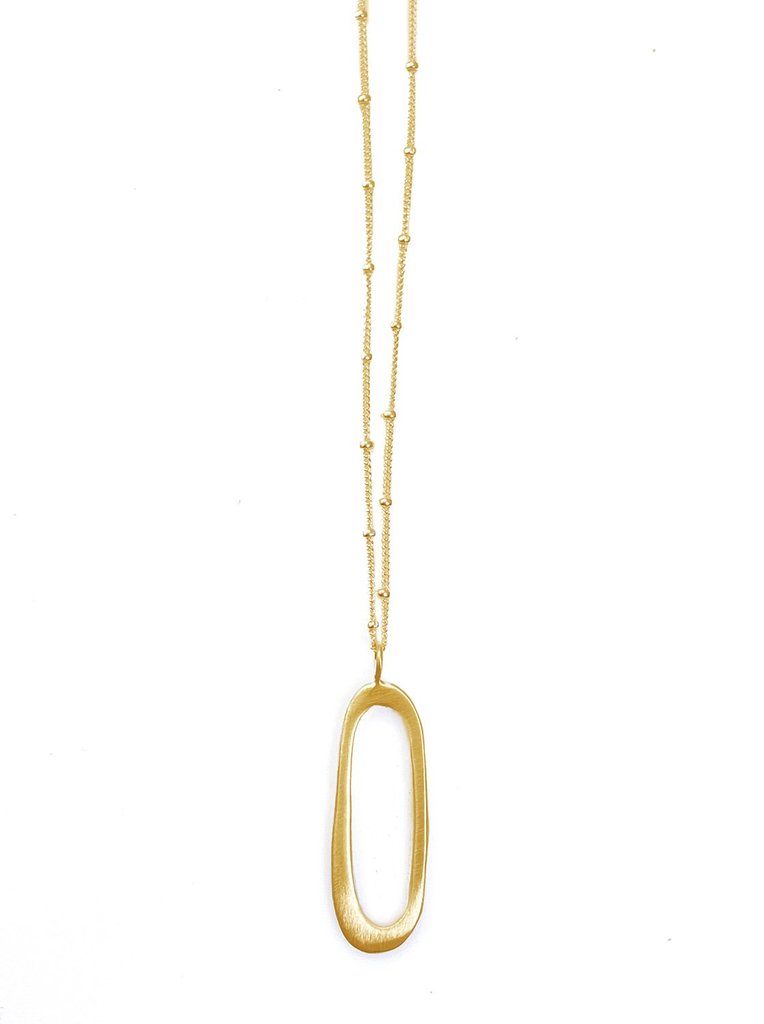 Small Oval Vermeil Necklace