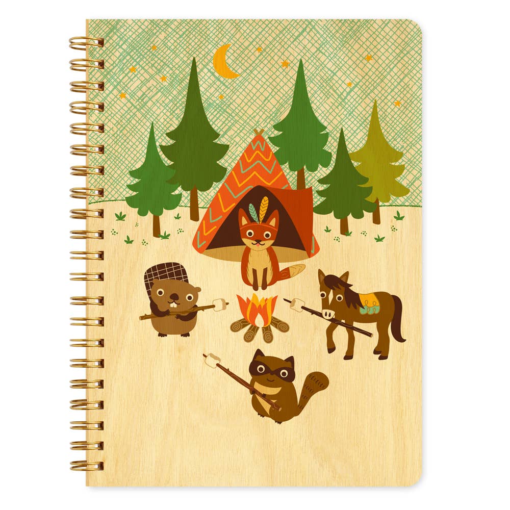Camping Critters Wood Journal