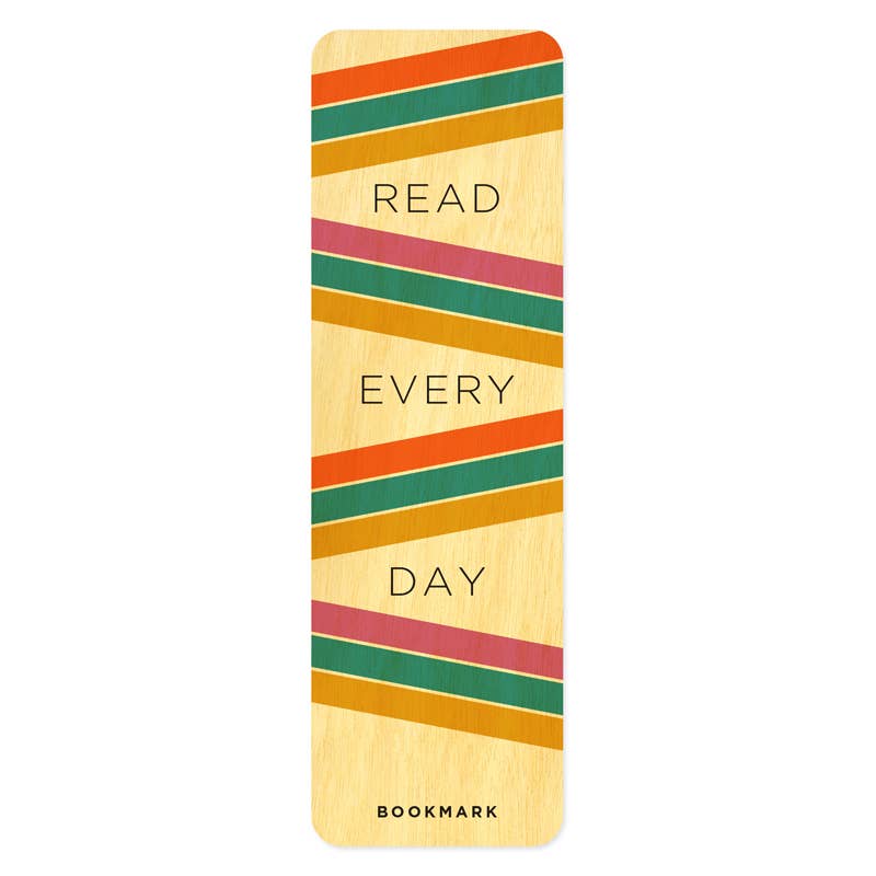 Read Every Day Wood Bookmark