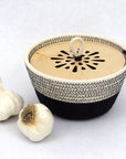 Garlic Bowl With Wooden Lid