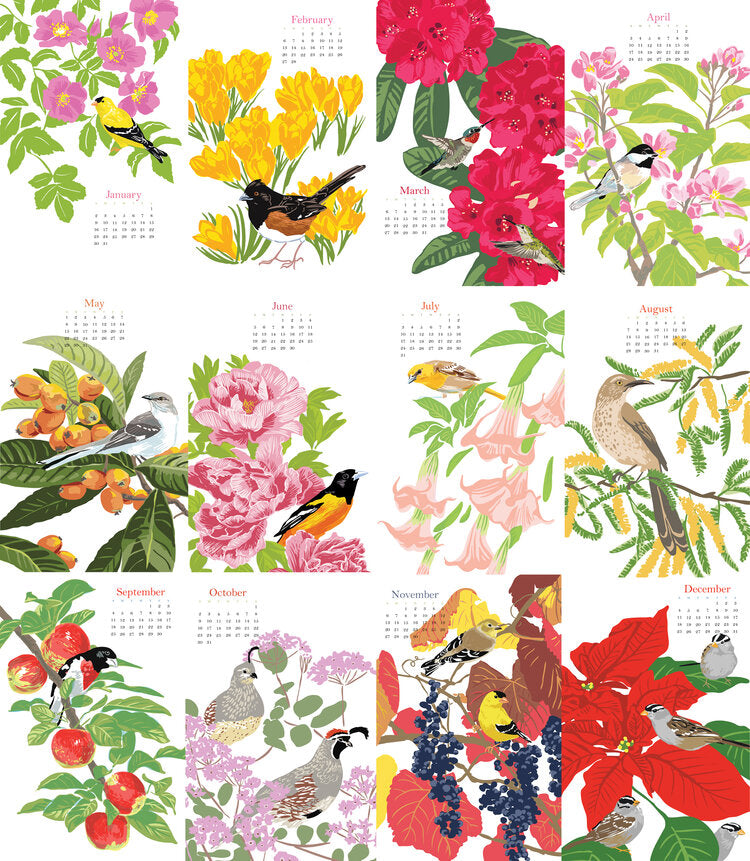 Garden of Birds Wall Calendar