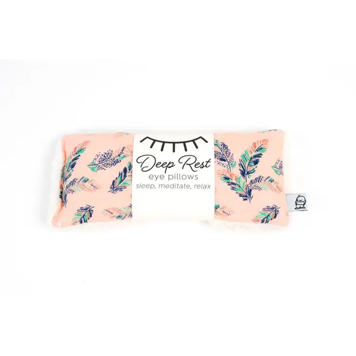 Coral Feathers Deep Rest Eye Pillow