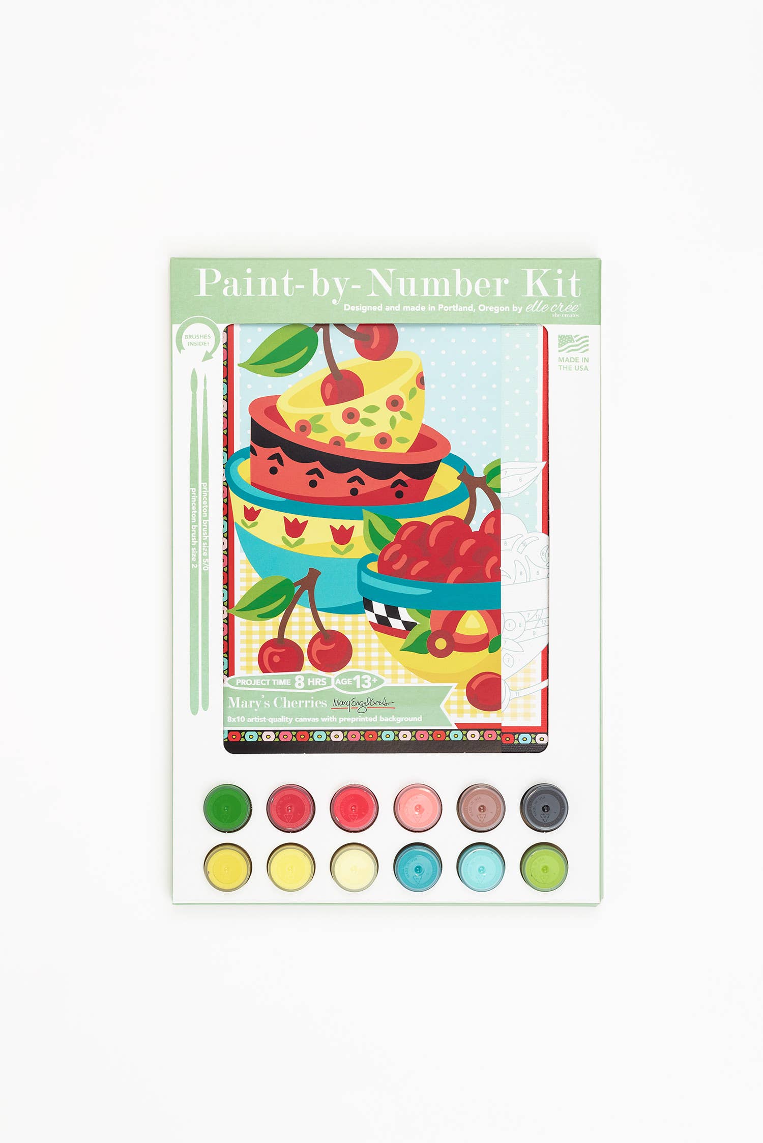 Mary&#39;s Cherries Mary Engelbreit Paint-by-Number Kit