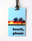 Beach, Please Luggage Tag
