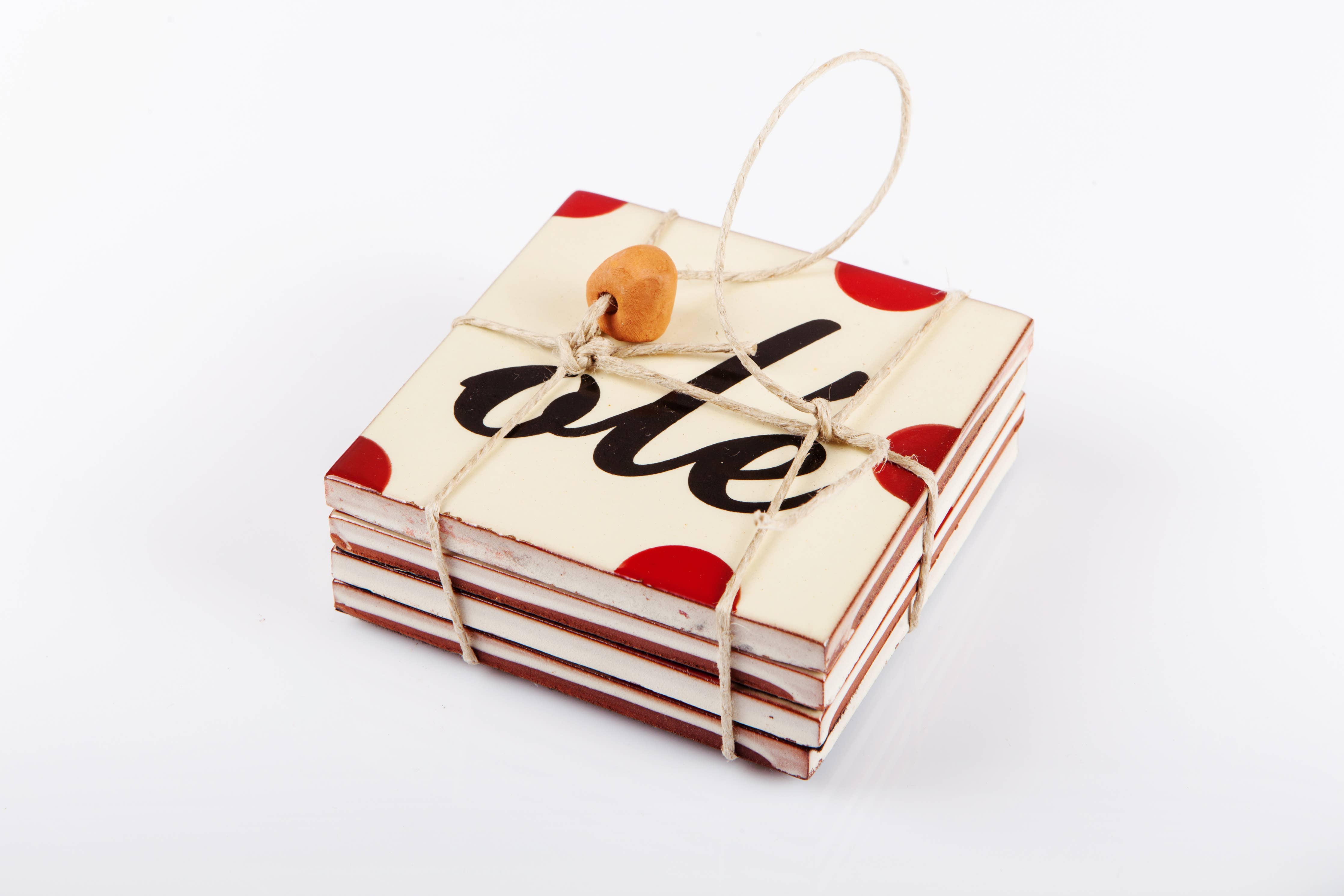 Olé Ceramic Coaster Set