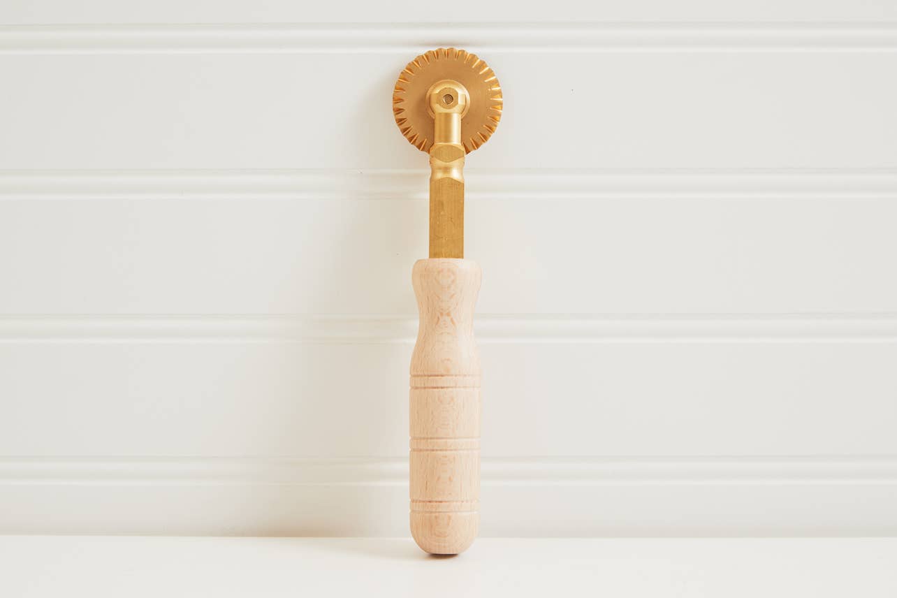 Fluted Brass Pasta Wheel
