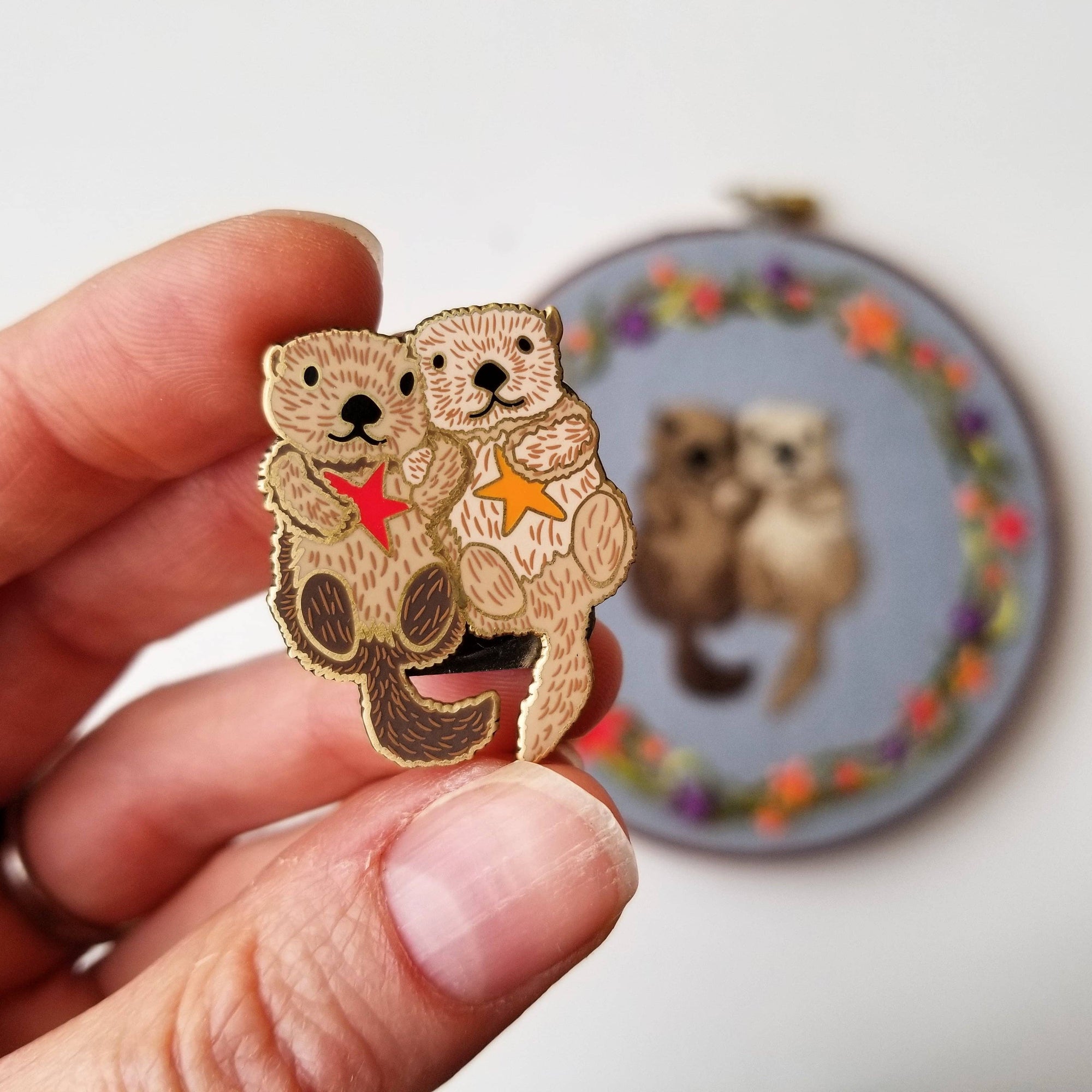 Sea Otters Magnetic Needle Minder