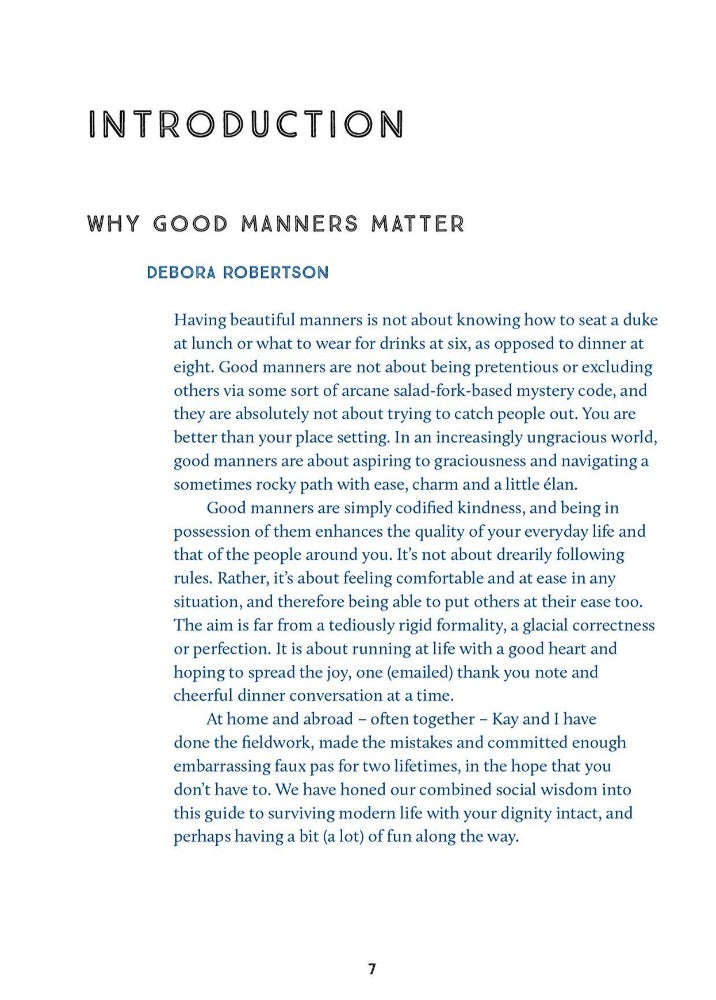 Manners, A Modern Field Guide