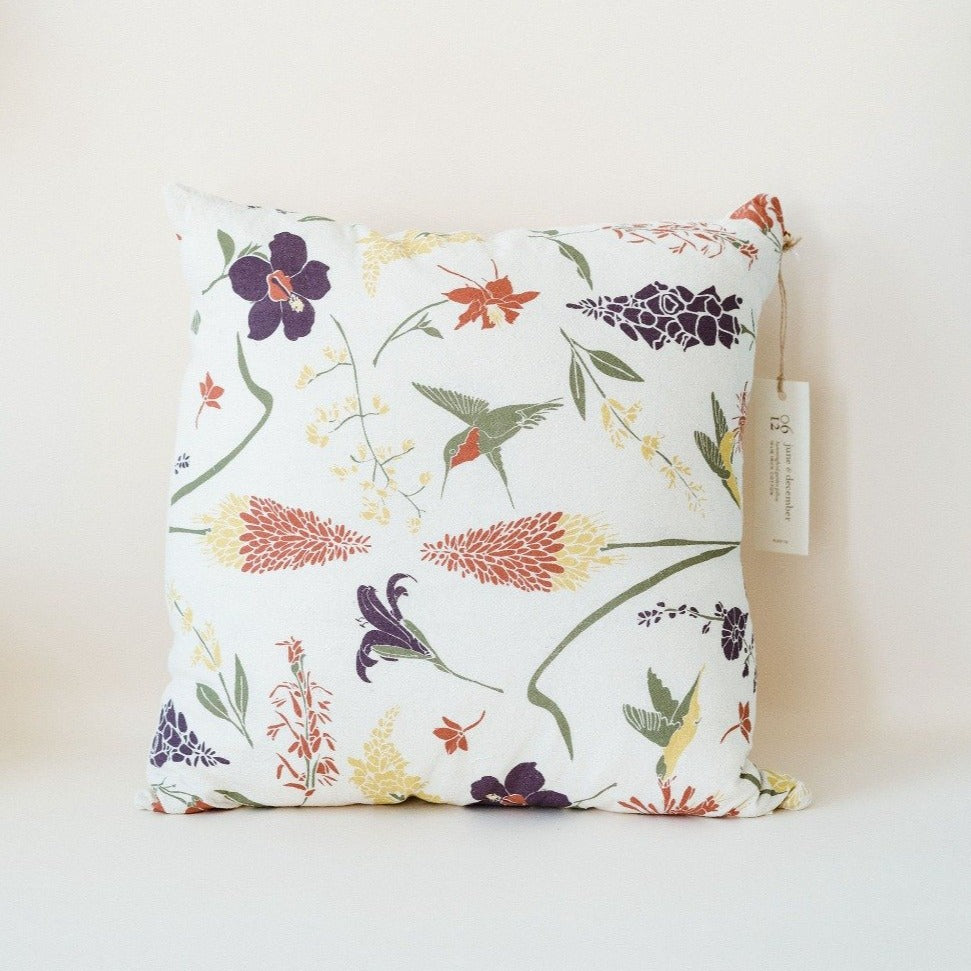 Hummingbird Garden Pillow