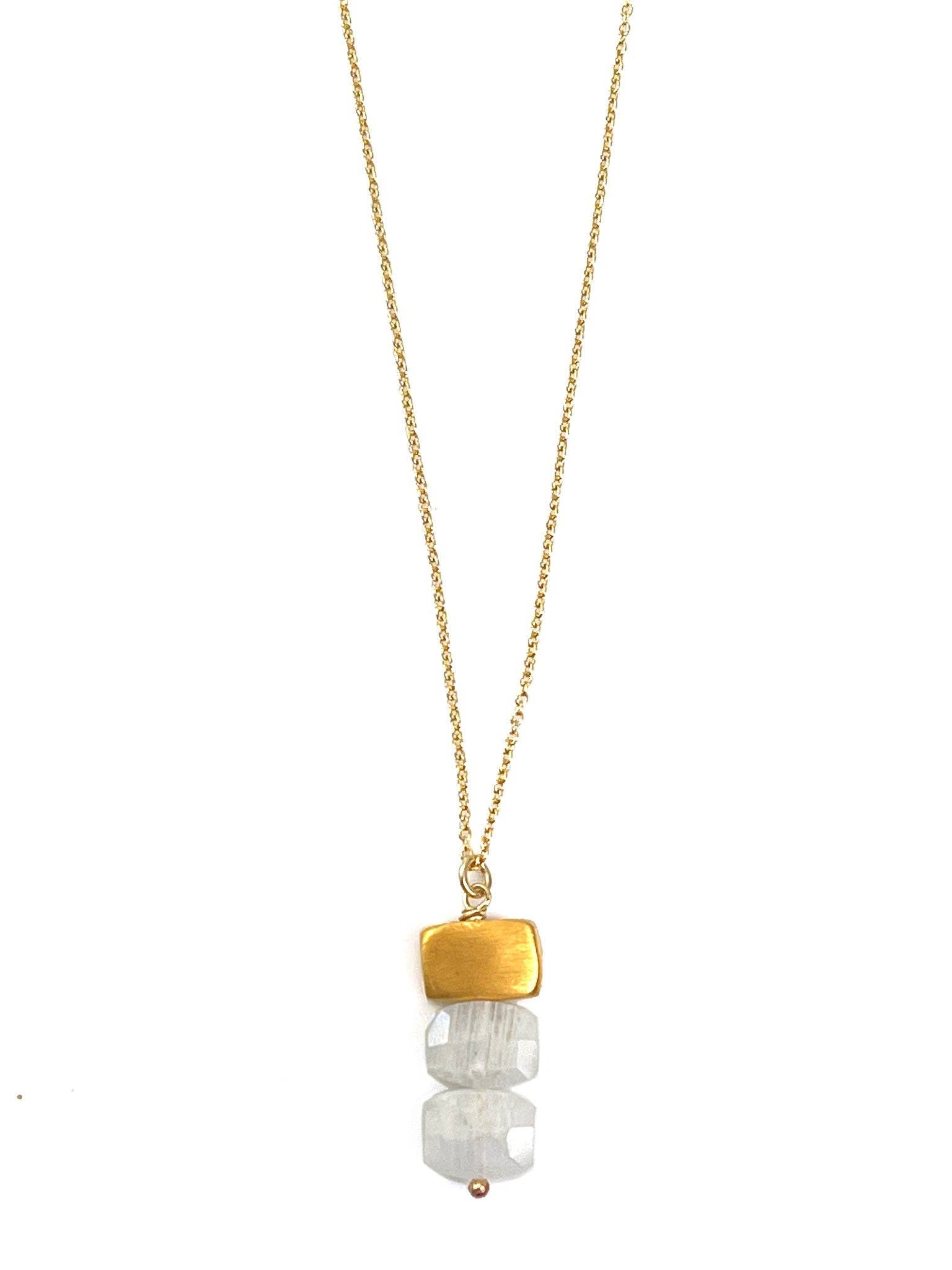 Stacked Moonstone Necklace