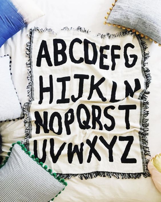 Alphabet Mini Throw