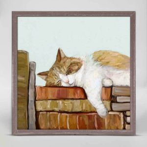Cat on Books 3 Mini Canvas