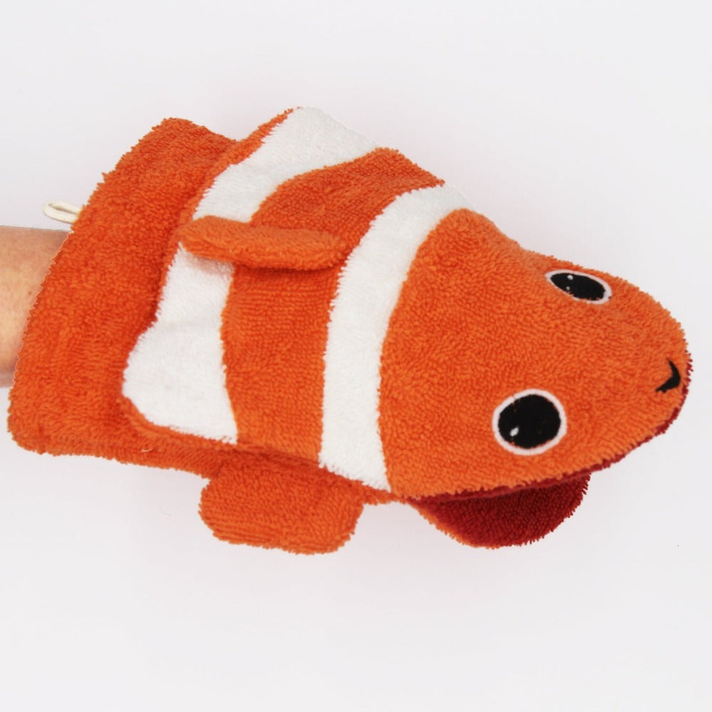 Clownfish Organic Washcloth Puppet