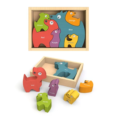 Dog Family Color Puzzle
