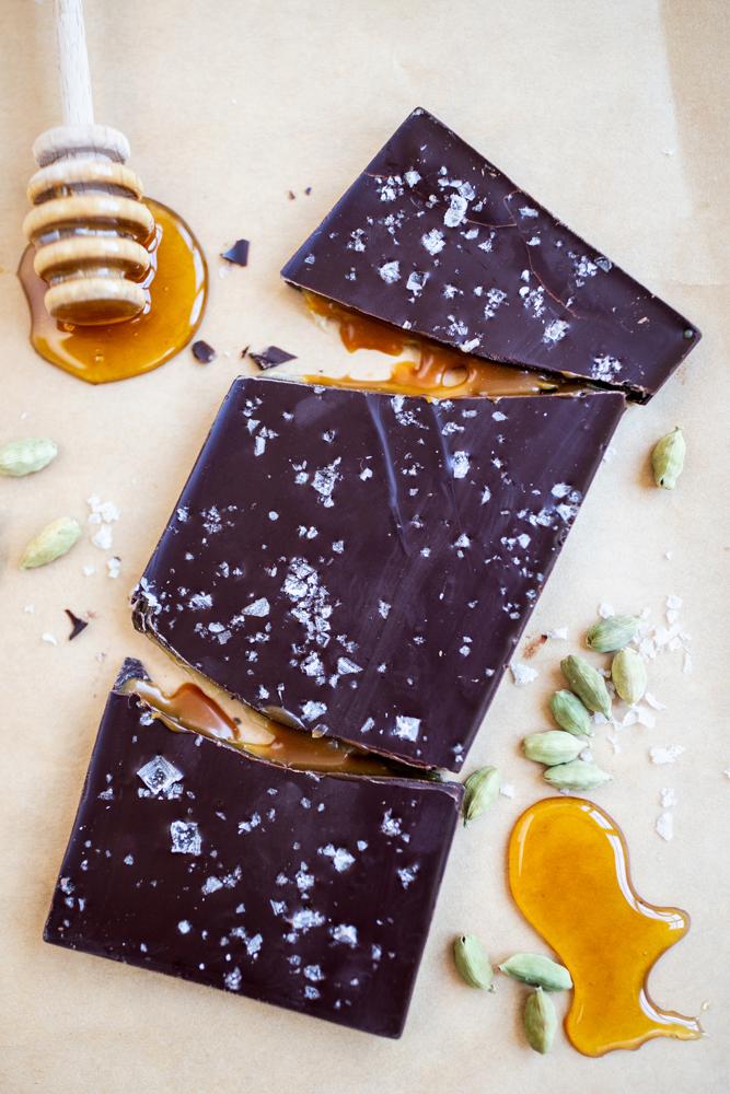 Cardamom Honey Caramel Chocolate Bar