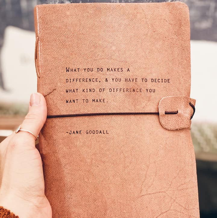 Jane Goodall Leather Journal